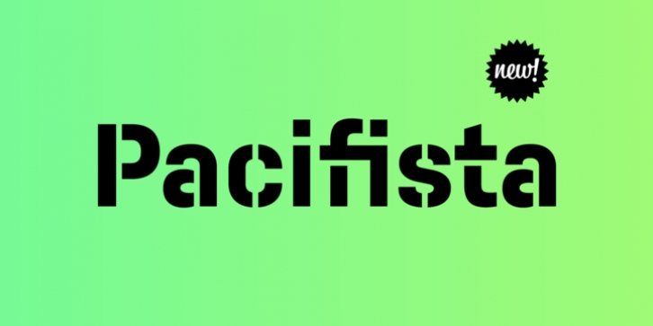 Pacifista font preview