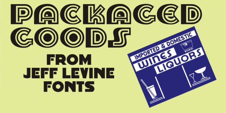 Packaged Goods JNL font preview
