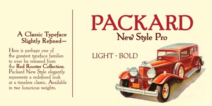 Packard New Style font preview