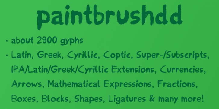 paintbrushdd font preview