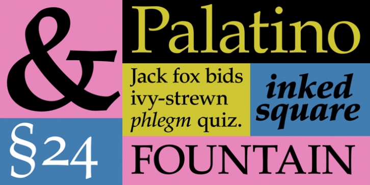 Palatino font preview