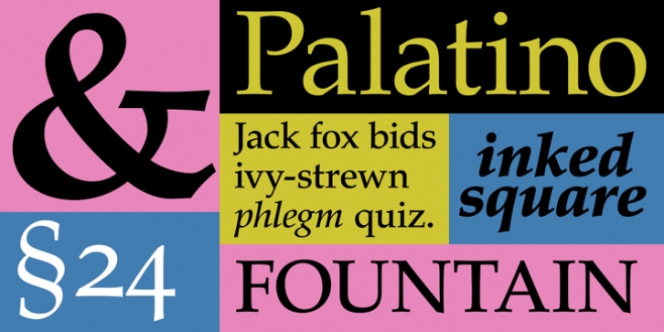 Palatino font preview