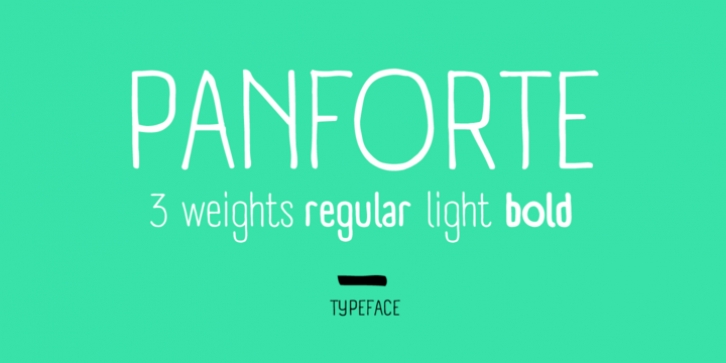 Panforte font preview