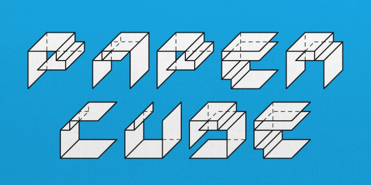 Paper Cube font preview