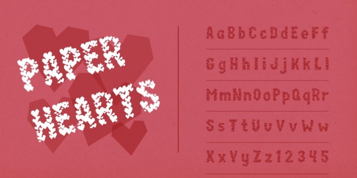 Paper Hearts font preview