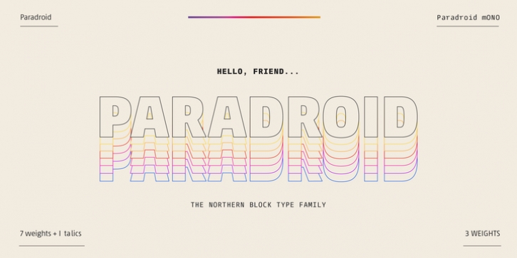 Paradroid font preview