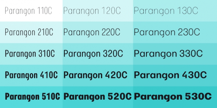 Parangon font preview