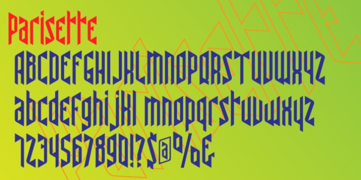 Parisette NB font preview