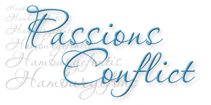 Passions Conflict font preview