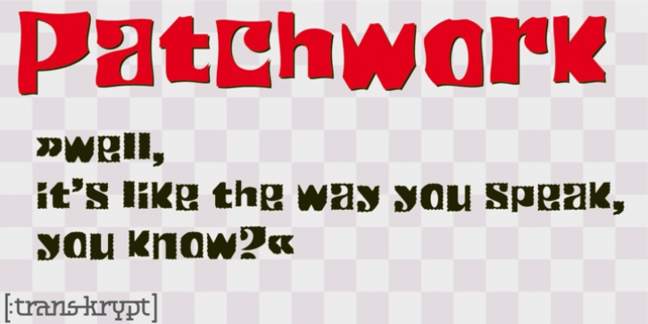 Patchwork font preview