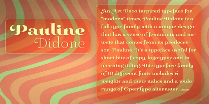 Pauline Didone font preview