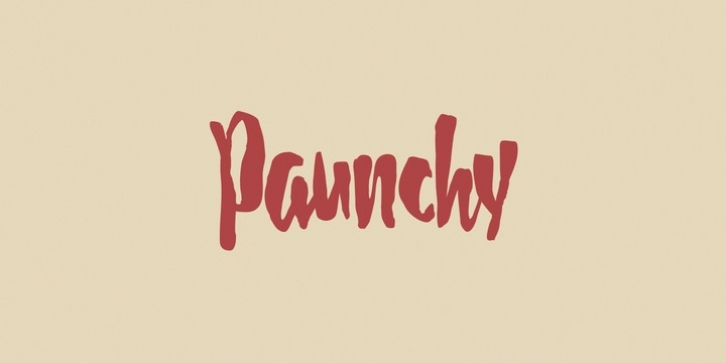 Paunchy font preview