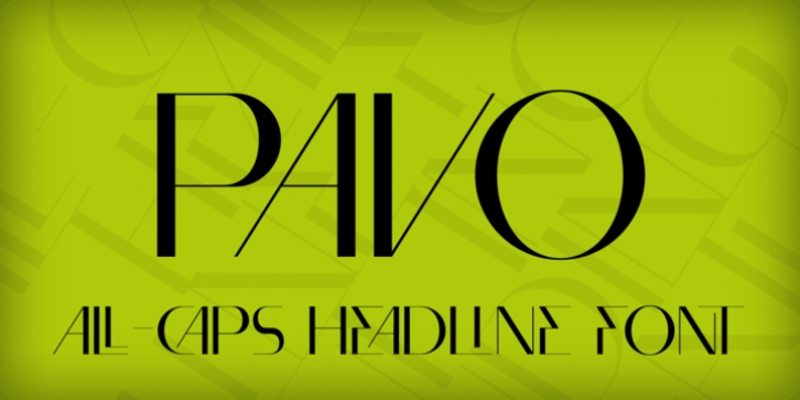 Pavo font preview
