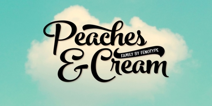 Peaches And Cream font preview