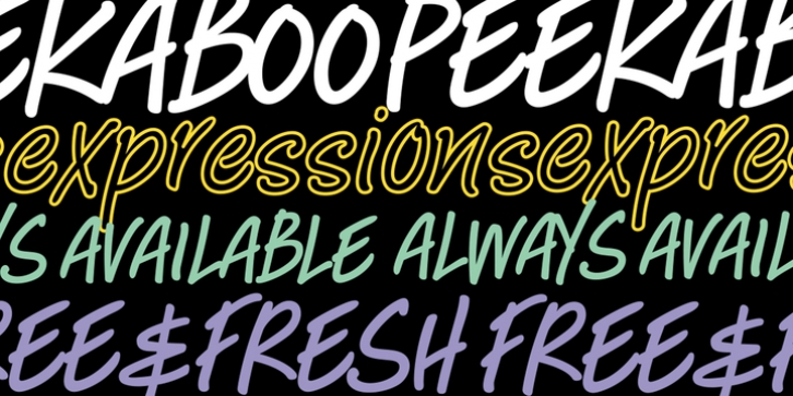 Peekaboo font preview