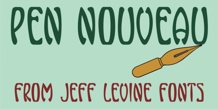 Pen Nouveau JNL font preview