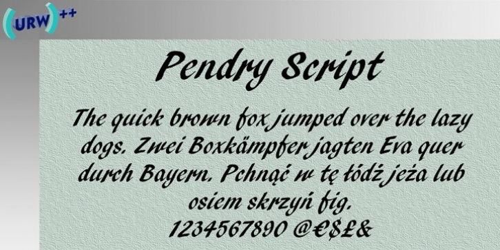 Pendry Script font preview