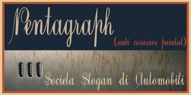 Pentagraph font preview