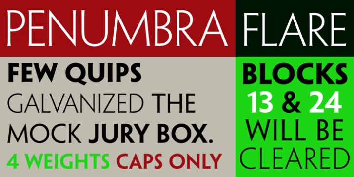 Penumbra Flare font preview