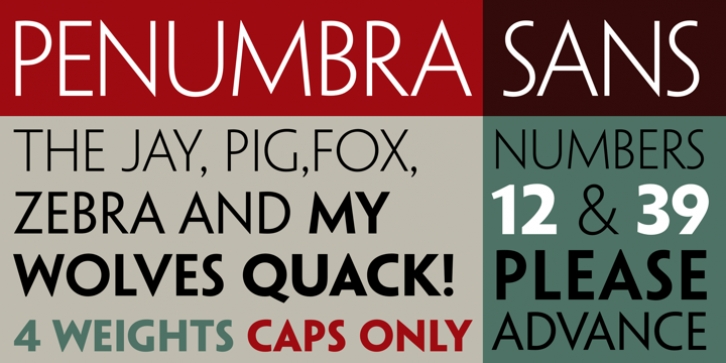 Penumbra Sans font preview