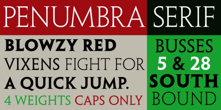 Penumbra Serif font preview