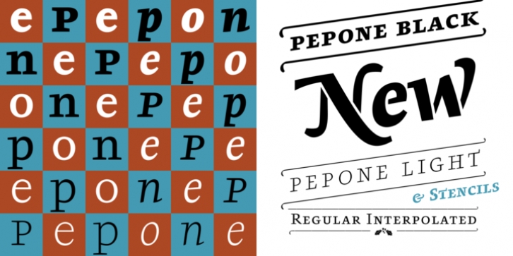 Pepone font preview