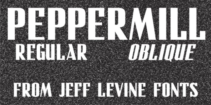Peppermill JNL font preview