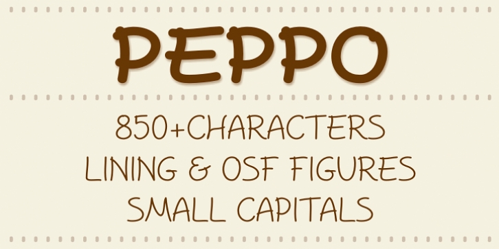 Peppo font preview