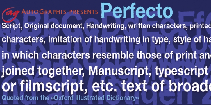 Perfecto font preview