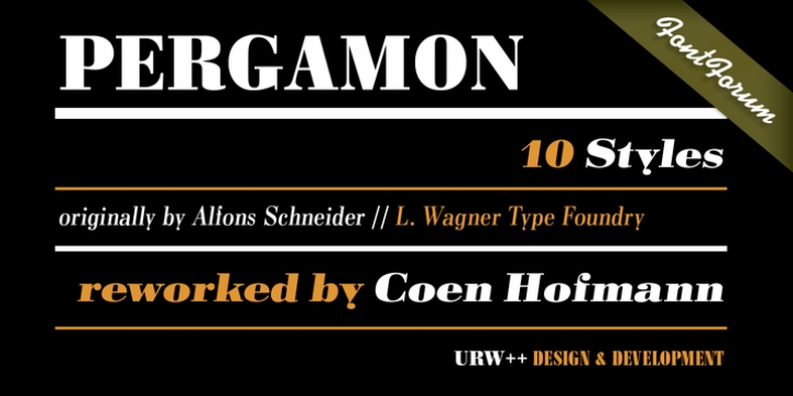 Pergamon font preview