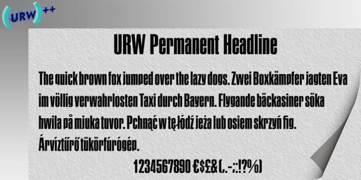 Permanent Headline font preview