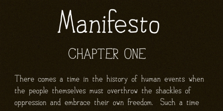 Personal Manifesto font preview
