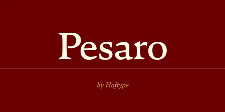 Pesaro font preview