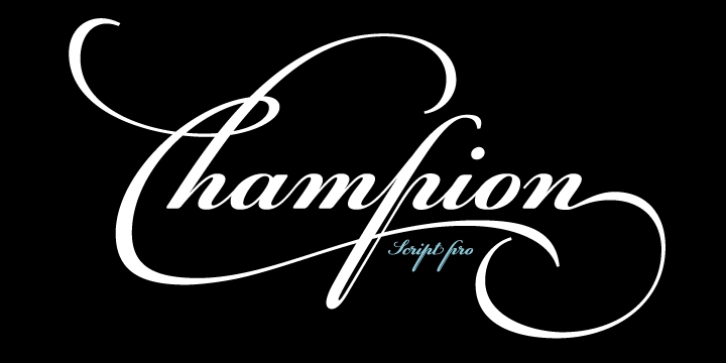PF Champion Script Pro font preview