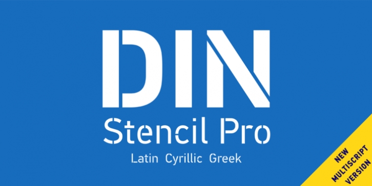 PF DIN Stencil Pro font preview