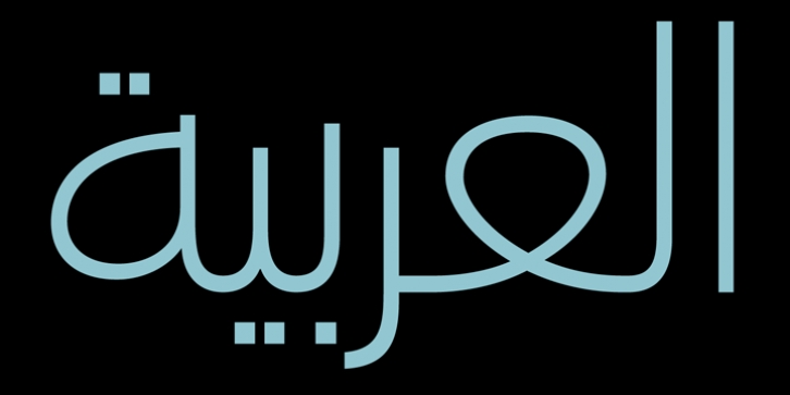 PF Din Text Arabic font preview