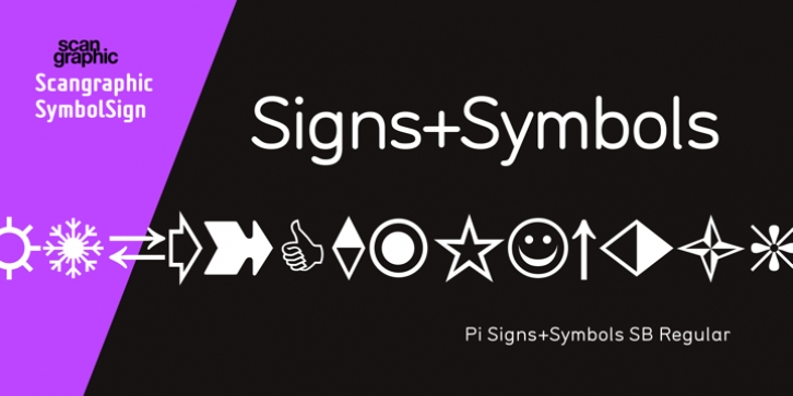 Pi Signs+Symbols font preview