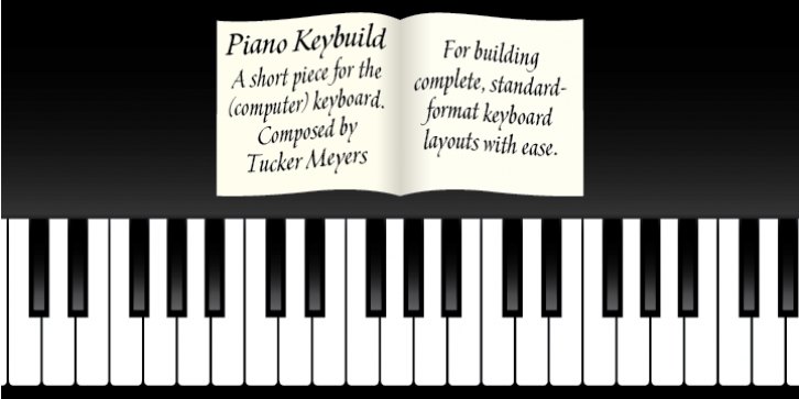 Piano Keybuild font preview