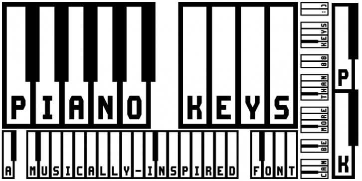 Piano Keys font preview