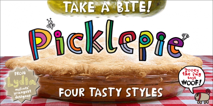 Picklepie font preview
