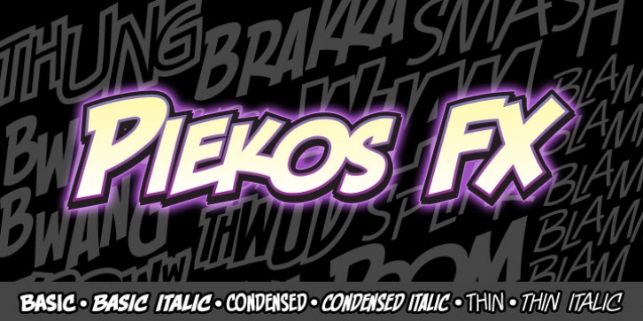 Piekos FX BB font preview