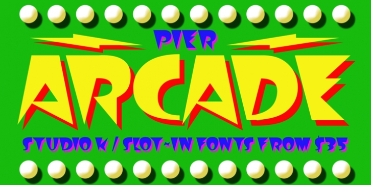 Pier Arcade font preview