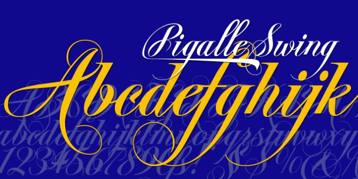 Pigalle Swing font preview