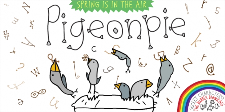 Pigeonpie font preview