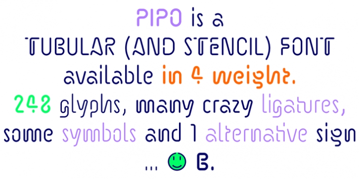 Pipo font preview