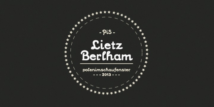 PiS LIETZ Berlham font preview