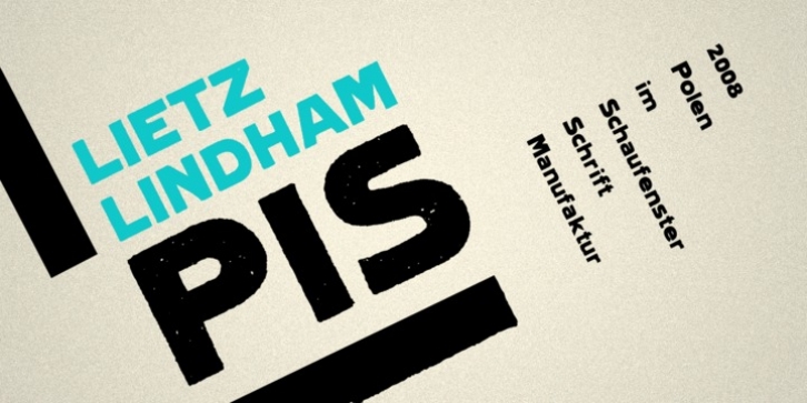 PiS LIETZ Lindham font preview