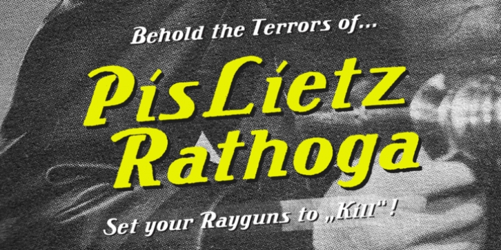 PiS LIETZ Rathoga font preview