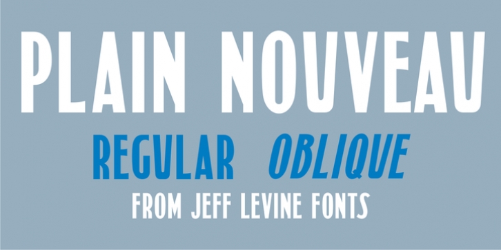 Plain Nouveau JNL font preview