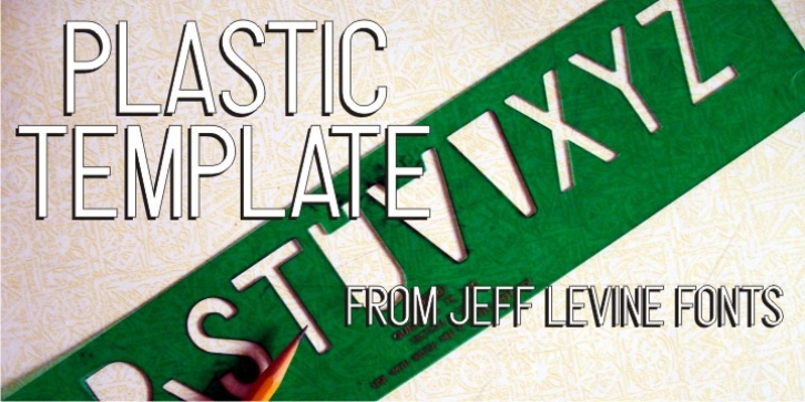 Plastic Template JNL font preview